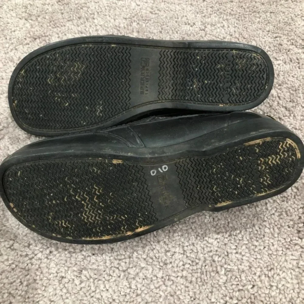 Sperry Black Rubber slide‎ on loafers Size 8.5